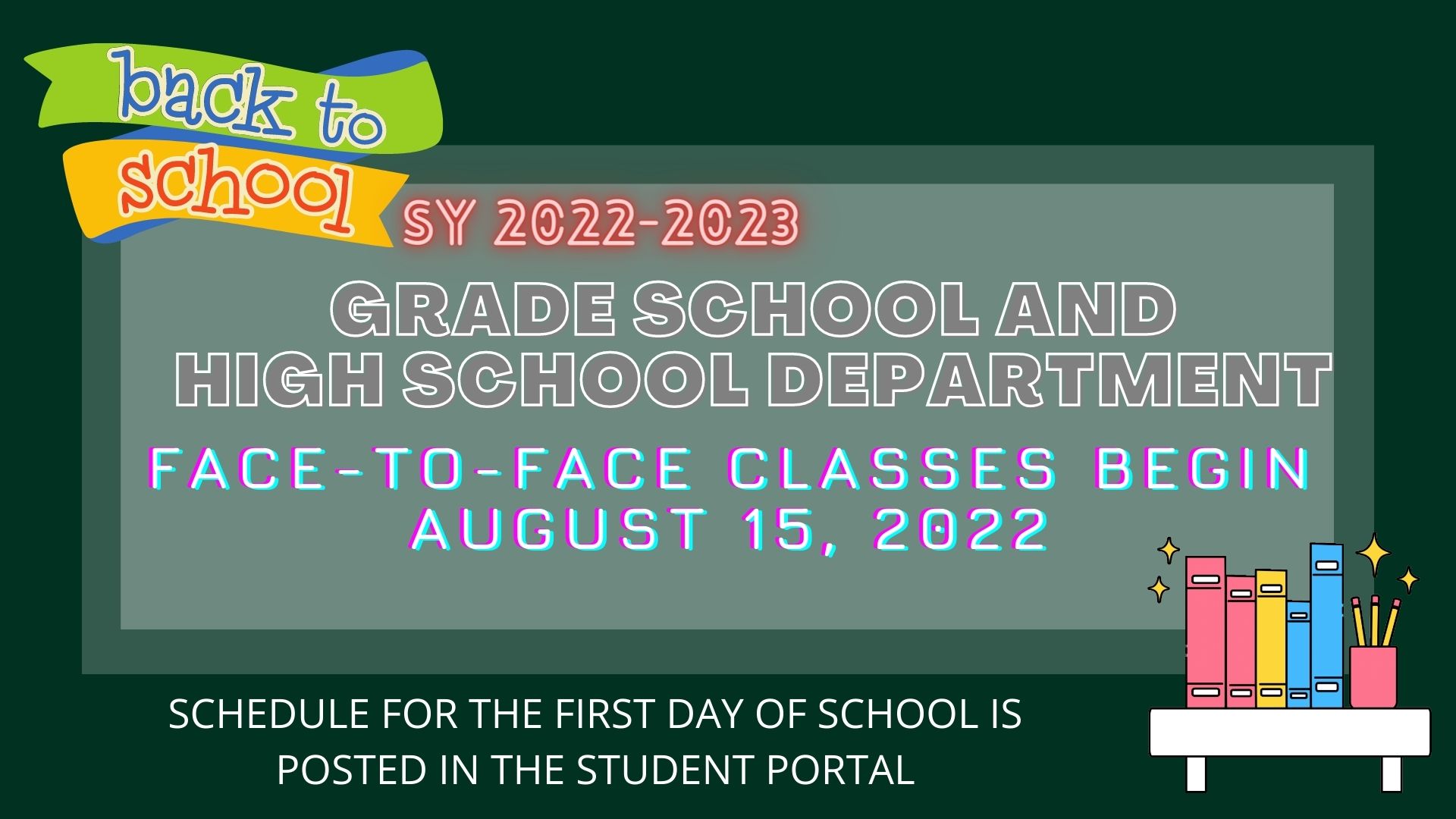 OPENING OF CLASSES SY 2022-2023